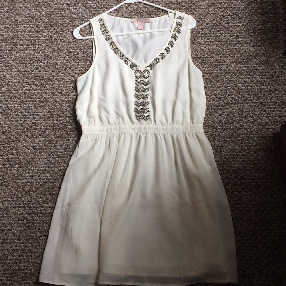 White dress with embellishments